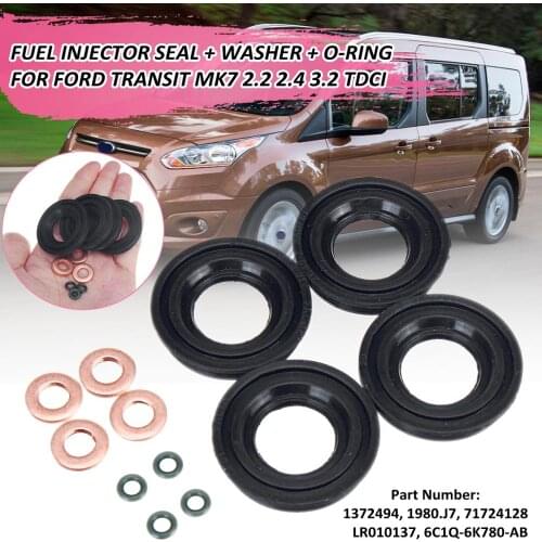 4x FUEL INJECTOR SEAL&WASHER & ORING Set FOR FORD TRANSIT MK7 2.2 2.4 W