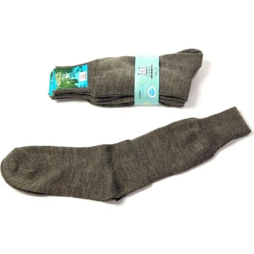 Stocking socks pedalini acrylic wool green color 5 pieces men sport