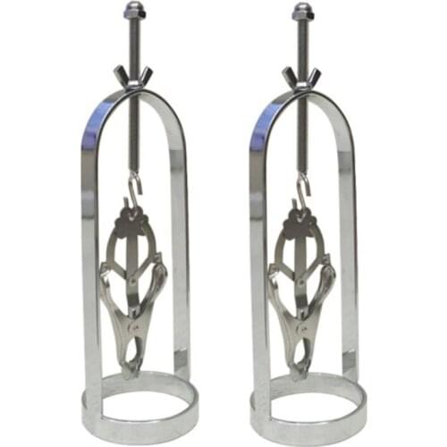 New Female Stainless Steel Torture Play Clamps Metal Nipple Clips Breast Adult Game BDSM Bondage Restraint Fetish Sex Toy Couple