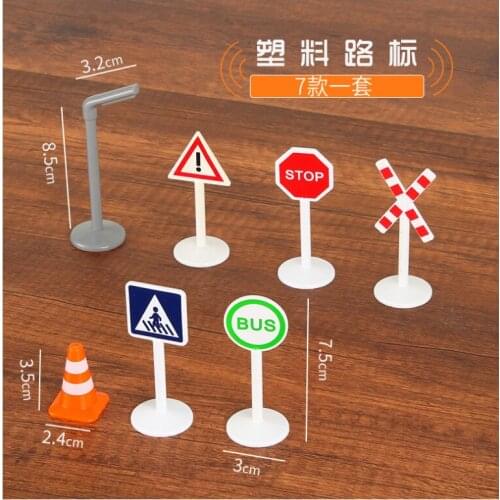 P173 Plastic Signage System Traffic Track Game Essential Scene Accessories Suitable for all kinds of Train Car Games