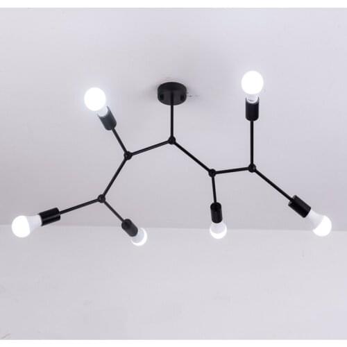 Nordic Modern Multiple heads LED Ceiling Molecular Chandelier Lighting personality Colorful Home decorative hanging lighting