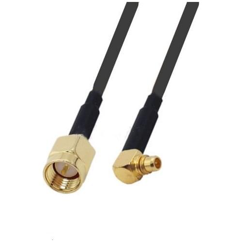 SMA Male to MMCX Male Right Angle RF pigtail RG174 Jumper cable