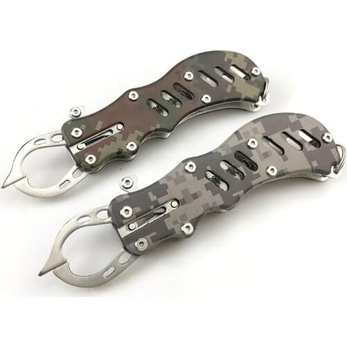 Wokotip Stainless Steel Fish Lip Grip 17.1cm Fishing Gripper Holder Goods for Fishing Carp Fish Tools