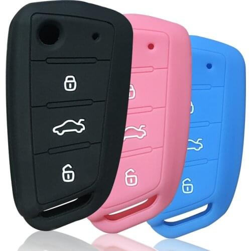 Silicone Key Case Holder for JAC JS2 S2 S3 S5 T40 Sei 3 2019 2021 A5 R3 Refine 3Button Folding Protection Fob Car Accessories