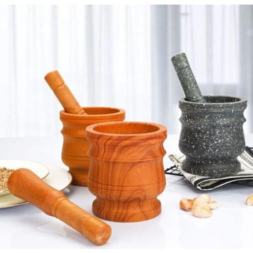 Mortar Pestle Tool Set 11 Cm Large Mortar Kitchen Herbs Spices Food Shreding Grinding Tool For DIY Sauce Making
