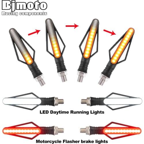 LED Motorcycle Turn Signal Light Daytime Rruning Lighting LED Flasher Brake Lights Tail Stop Indicators Turn Signal