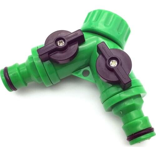 1 Pcs Y Connector Resealable Tape Quick Coupling Drip Irrigation System Adapter 2-way Valve Garden Irrigation G3 / 4 "