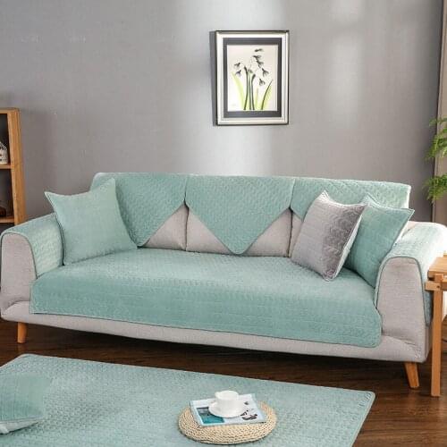 1 Piece Winter Soft Comfortable Crystal Plush Sofa Towel Living Room Bay Window Non-Slip Sofa Cover Cushion Decoration