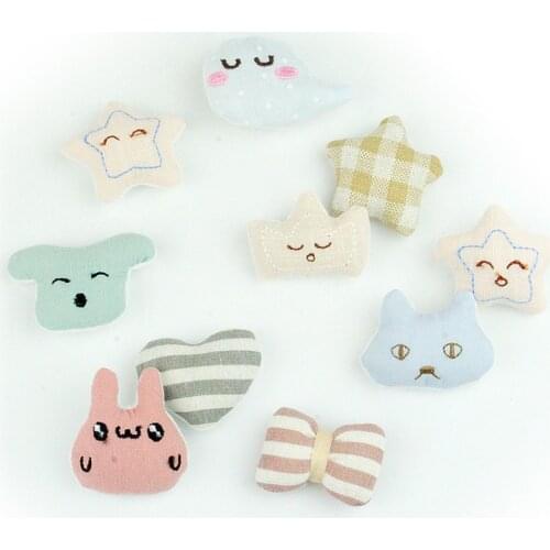 10PCS/Lot cartoon Plush star Applique Crafts for Children Socks and Gloves Accessorie
