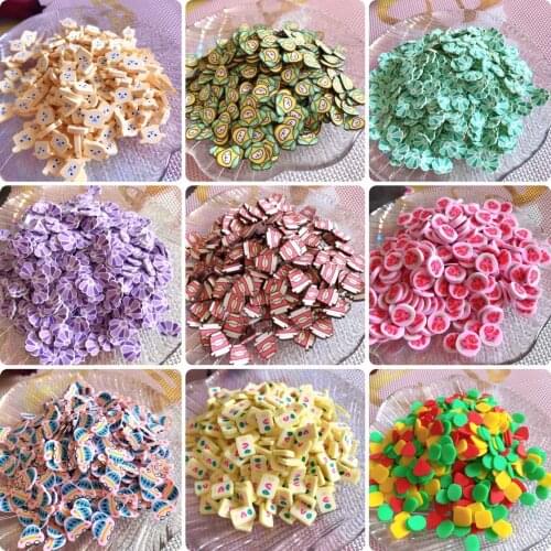 100g Cartoon Alpaca Corn Unicorn Slice Polymer Clay Sprinkles for Crafts Making DIY Crystal Mud Filling Material Nail Art Decor