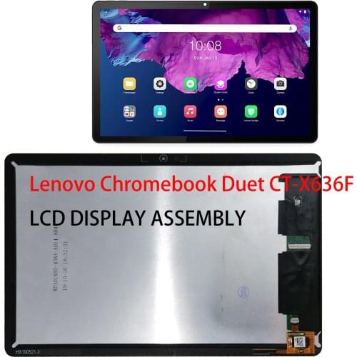 100% New Original LCD Display For Lenovo Chromebook Duet CT-X636F Tablet LCD Display Matrix with Touch Screen Digitizer