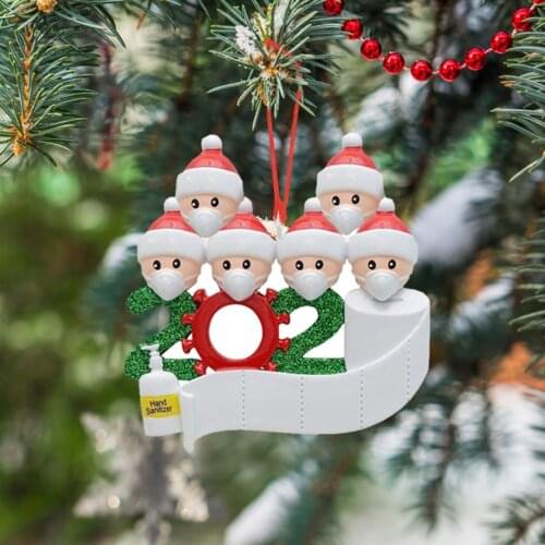 2020 Family DIY Handwritten Name Doll Snowman Christmas Tree Hanging Pendant Christmas Ornaments Christmas Decorations For Home