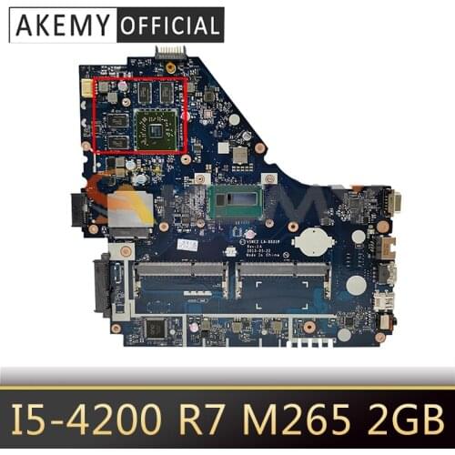 AKEMY For ACER Aspire E1-572G Laptop Motherboard V5WE2 LA-9531P NBMFP1100B With I5-4200 CPU R7 M265 2GB DDR3 100% Tested