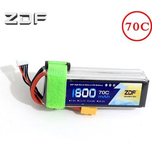 ZDF 1800mAh 4S 14.8V 70C Lipo Battery with XT60 plug