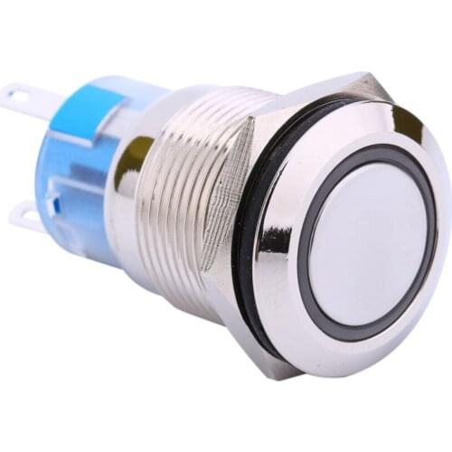 Car Styling19mm 12V Car SUV Truck Blue LED Light Angel Eye Metal Button Switch Plug Sales