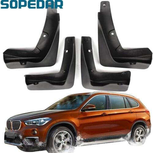 SOPEDAR 4PCS Front Rear Mud Flaps For BWM X1 2016 2017 2018 Set Molded Mudguards Splash Guards Mudflaps Fender Exterior Parts