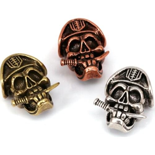 Pirate Skull Charms Paracord Beads for Original DIY EDC Bracelet Lanyard Jewelry Craft Supplies