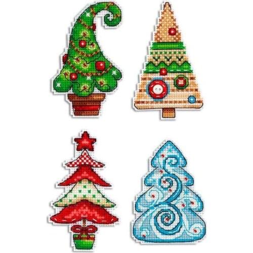 BXT010Christmas DIY Kits New Style Counted Cross stich fridge magnets sticker Refrigerator Magnets Kids gift Home Decoration