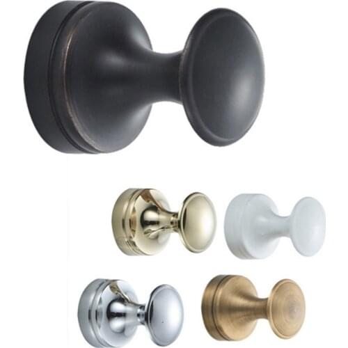 Black Robe Hook Wall Mounted Luxury Antique Vintage Bath Towel Clothes Coat Hooks Dot Brass Bathroom Accessory White Chrome Gold