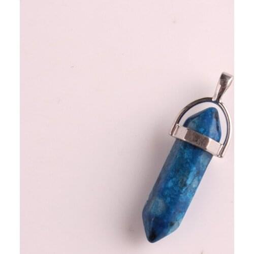 Druzy Trendy fashion jewelry Natural Stone necklace Tianshan blue stone Anyolite mauve GoldenSandStone balmatin opal kolye