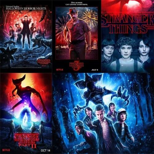 Surprise Box 5D Diamond Painting Stranger Things Posters Cross Stitch Kits Diamond Embroidery Rhinestone Mosaic Room Decor