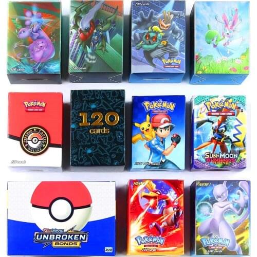 400pcs pokemones card (60pcs new tag team card 80EX 60mega 200pcs GX card ) in stock kids trading battle game card