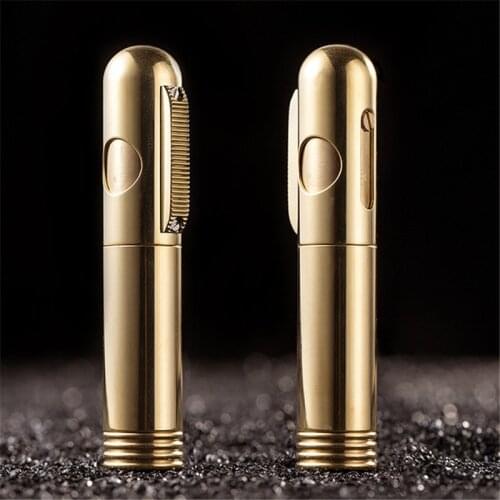 Pure Copper Kerosene Lighter Creative Mens Smoking Old-fashioned Lighter Tobacco Cigarette Environmental Protection Cigar
