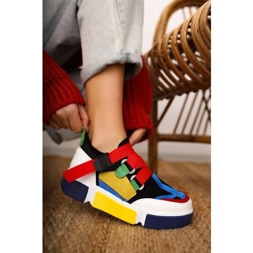 Leather Yellow/white Wheel Sport Shoes