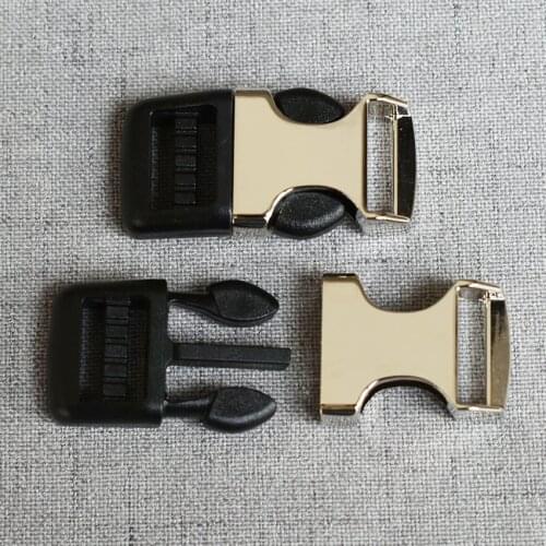 20 Pcs/Pack 15mm Metal Plastic Release Belt Buckle For Bag Backpack Pet Dog Collar Necklace Bracelet Garment Sewing