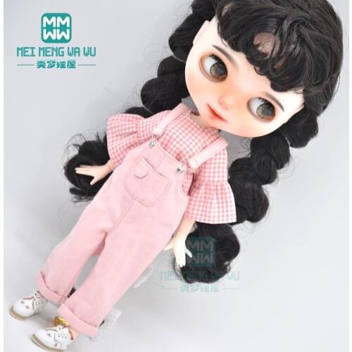 Blyth Doll Clothes fashion plaid shirt, mini skirt for Azone doll accessories