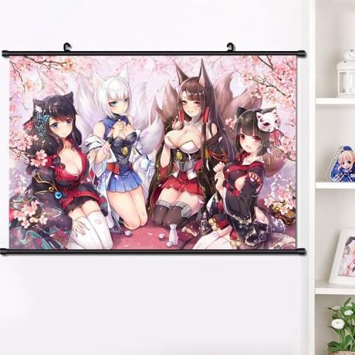 NEW Anime Game Azur Lane Akagi Kaga HD Wall Scroll Mural Hang Print Poster Home Decor Collectible Decorative Art Gifts 40*60 cm