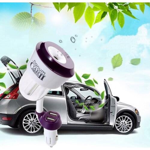 Nanum New 12V II Car Steam Humidifier With 2pc Charger USB,Air Purifier Aroma Oil Diffuser Aromatherapy Mist Maker Fogge