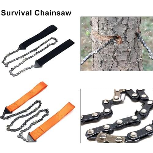 Outdoor Mini Pocket Chain Saw Foldable ChainSaw Garden Tree Cutting Tool Camping Hiking Emergency Survival Steel Rope Chain Saw
