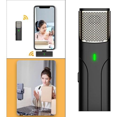 Lavalier Microphone Wireless Omnidirectional Mini Mic for Interview Shooting Online Teaching Recording Phones Camera