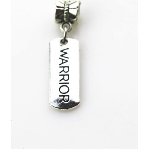 20pcs/lot warrior hanging charm big hole pendant beads charm fit pando bracelet diy jewelry dangle charms