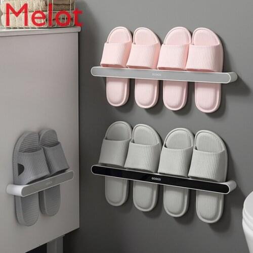 Bathroom Slipper Rack Wall Shoe Storage Fantastic Bathroom Punch-Free Shoe Rack