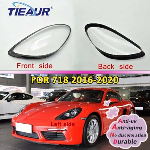 Front Headlight Transparent Glasses Lens Cover for 718 2016-2020 Headlamp Clear Shell Lampshade Replaced