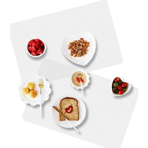 Transparent Placemat Washable Placemat for Heat-Resistant Non-Slip Kitchen Placemat Table (8 Pcs)