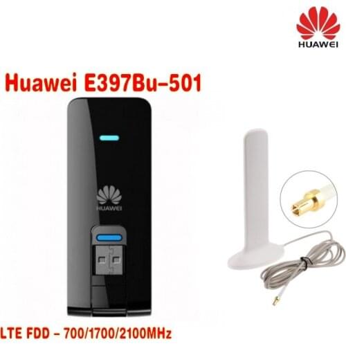 Unlock LTE FDD 700 1700MHZ 100mbps 4G USB Modem Huawei E397bu-501+ 4G 10DBI Antenna
