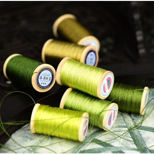 Roll Of 0.3mm polyamide fibre line Hand-woven embroidery thread Tassels Line 50M High strength 3 Strands Thread Army green