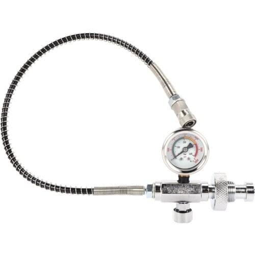 PCP Air Fill Station Charging Adapter for Diving Cylinders with G5/8 Inch Din Adaptor and 50cm Spring Hose