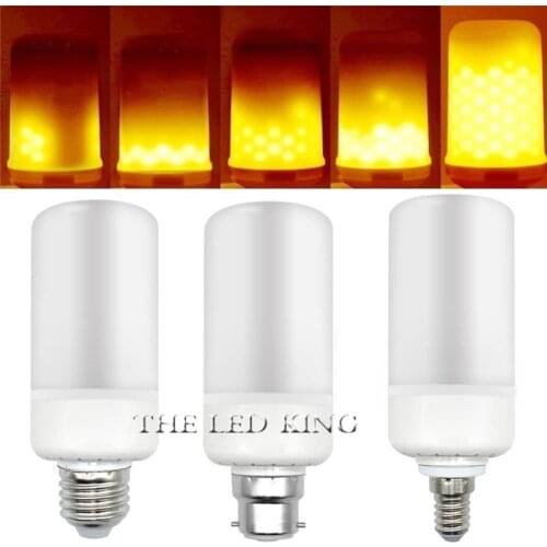 Flame Light 5W 9W 15W E27 E14 B22 Flame Bulb 85-265V G4 12v LED Flame Effect Fire Light Bulb Flickering Emulation Decor LED Lamp