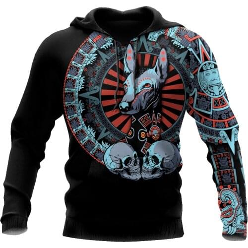 Aztec Mayan Aztec Mexica Xoloitzcuintlel 3D Printed Unisex Hoodie Men Sweatshirt Streetwear Pullover Casual Jacket Tracksuit