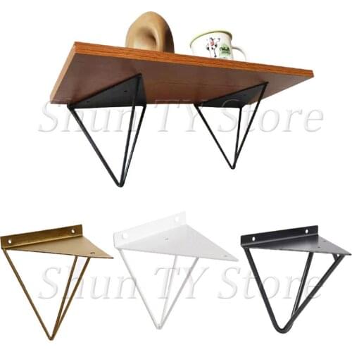 2Pcs Triangle Bracket Metal Heavy Support Used for Plank Wall Mounted Bench Table Commodity ShelfBracket Home Furniture Hardware