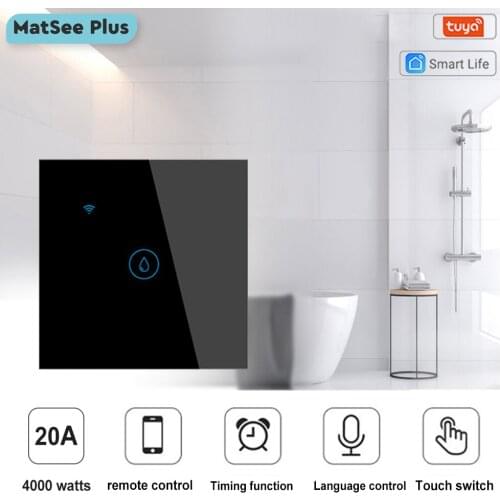 Smart Home Tuya EU WiFi Water Heater Boiler Switch 20A Touch Wall Switch App Remote Control Timing Work With Alexa Goole Home
