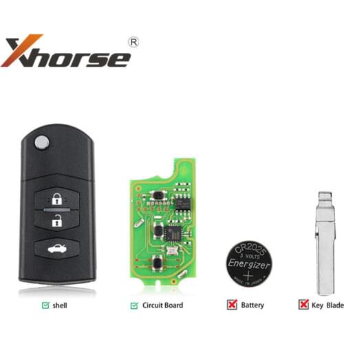 Xhorse XKMA00EN Universal Remote Key Fob 3 Buttons for Mazda Type for VVDI Key Tool 1 Piece