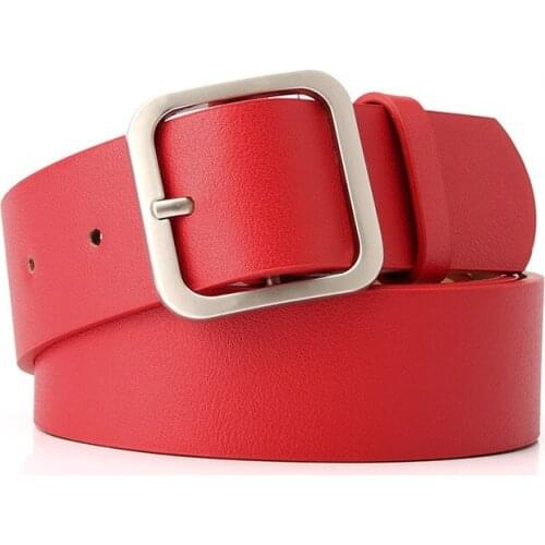 Female Square Buckle Ladies Retro Belts Strap Students Belts For Women Leather Belts For Women Luxury Designer New