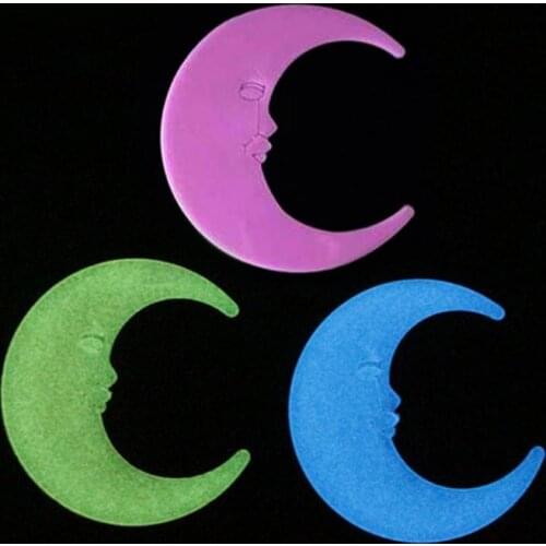 1/3/80pcs 3D Moon Star Wall Sticker Glow In The Dark Luminous Energy Storage Fluorescet Kids Room Living Room Home Decoration