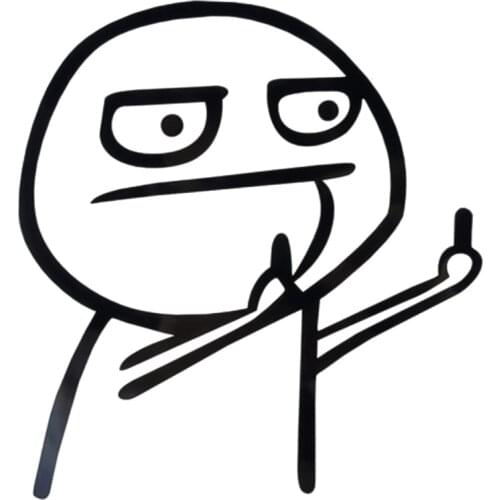 1Pcs Auto Car Cartoon JDM Funny Middle Finger Reflective Vinyl Car Sticker Motorcycle Decal Styling