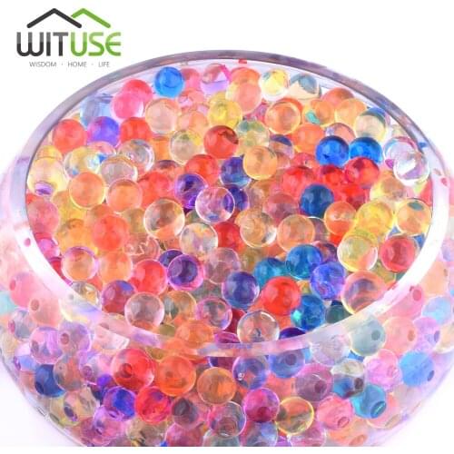 1000pcs/lot Big Crystal Soil Hydrogel Gel Jelly Polymer Water Beads Flower/Wedding/Decoration Growing Water Balls Big Home Decor